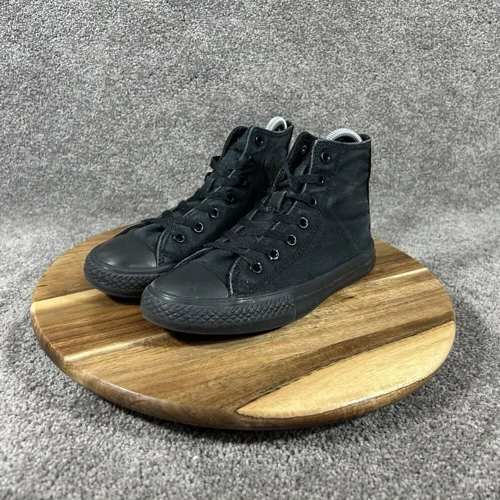 Converse Chuck Taylor All Star Hi 3S121 Kids Size 2 Black Athletic Shoes Used